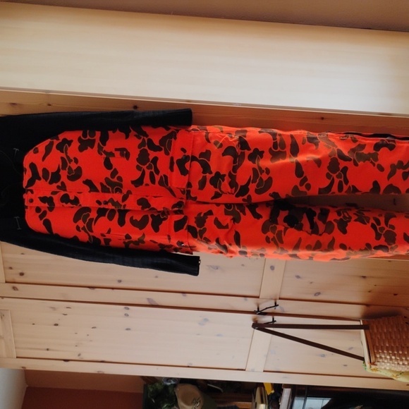 Vintage WINCHESTER ORANGE CAMOUFLAGE HUNTING JACKET w/Removable Hood Sz S UniSex - Picture 11 of 16